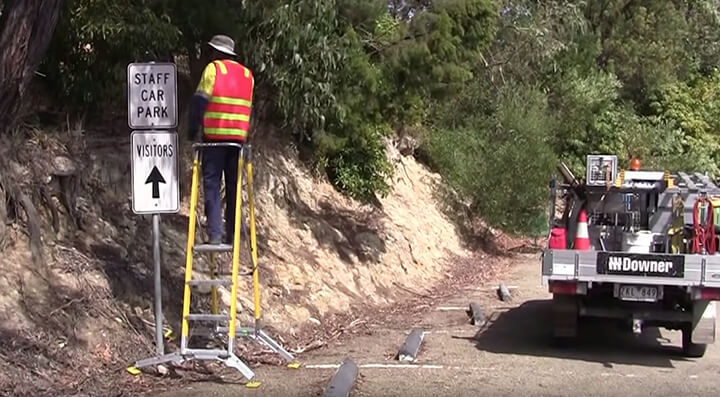 All Terrain Step Platform – Downer Road Sign Maintainence